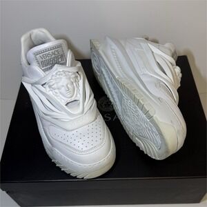 Versace Odissea White Leather Low Top Sneakers Men's Lace Up PROCAL/2022/217/12
